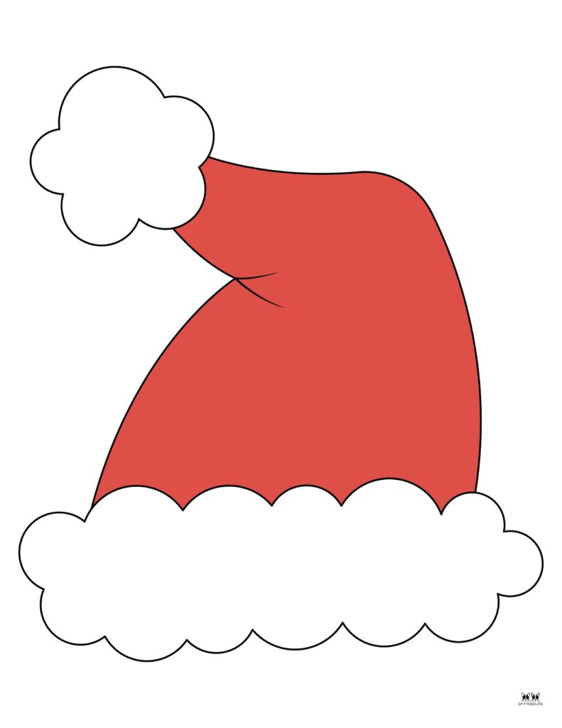 santa hat templates & coloring pages - free | printabulls